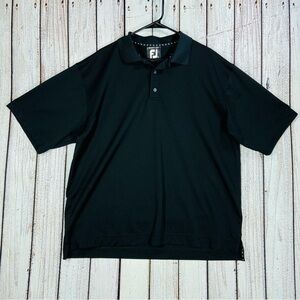 FootJoy Polo Shirt Mens XL Black Prodry Short Sleeve Golf Performance